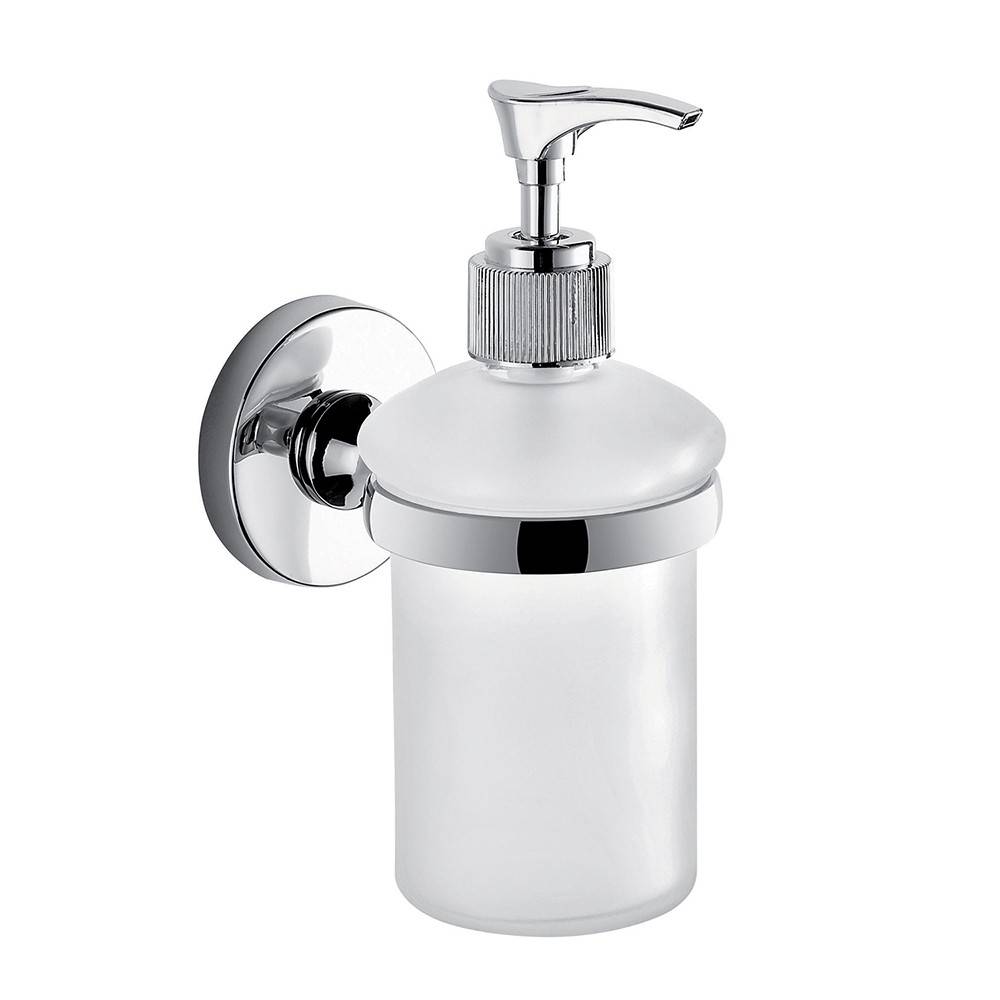 Set portaspazzolini, dosasapone e portasapone da muro Gedy linea Felce cromato - HD casa
