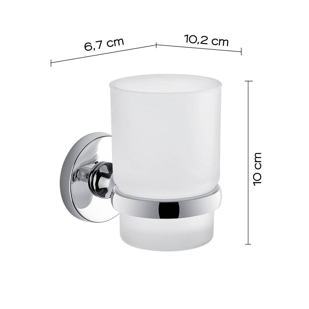 Set portaspazzolini, dosasapone e portasapone da muro Gedy linea Felce cromato - HD casa