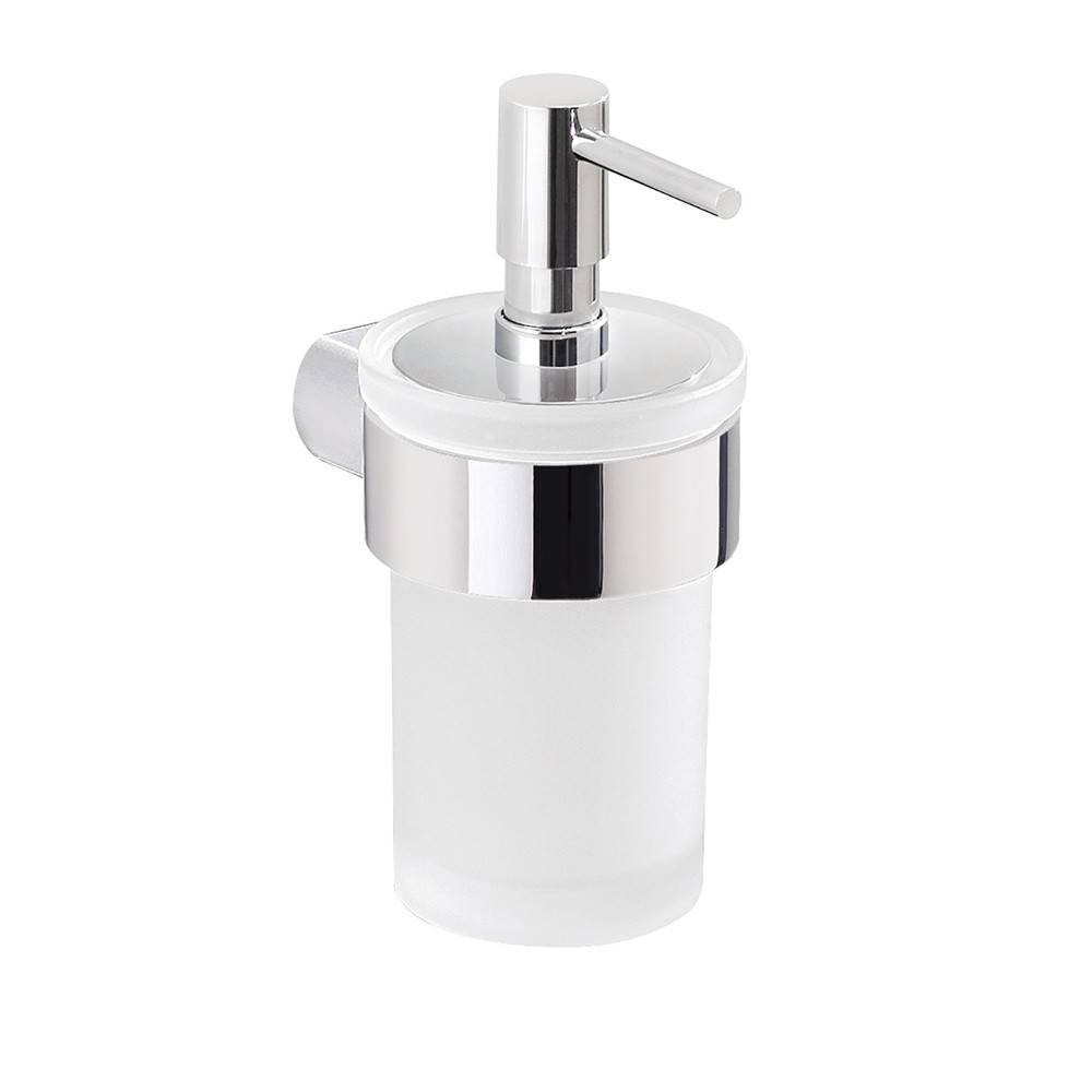 Set portaspazzolini, dosasapone e portasapone da muro Gedy linea Pirenei cromato - HD casa