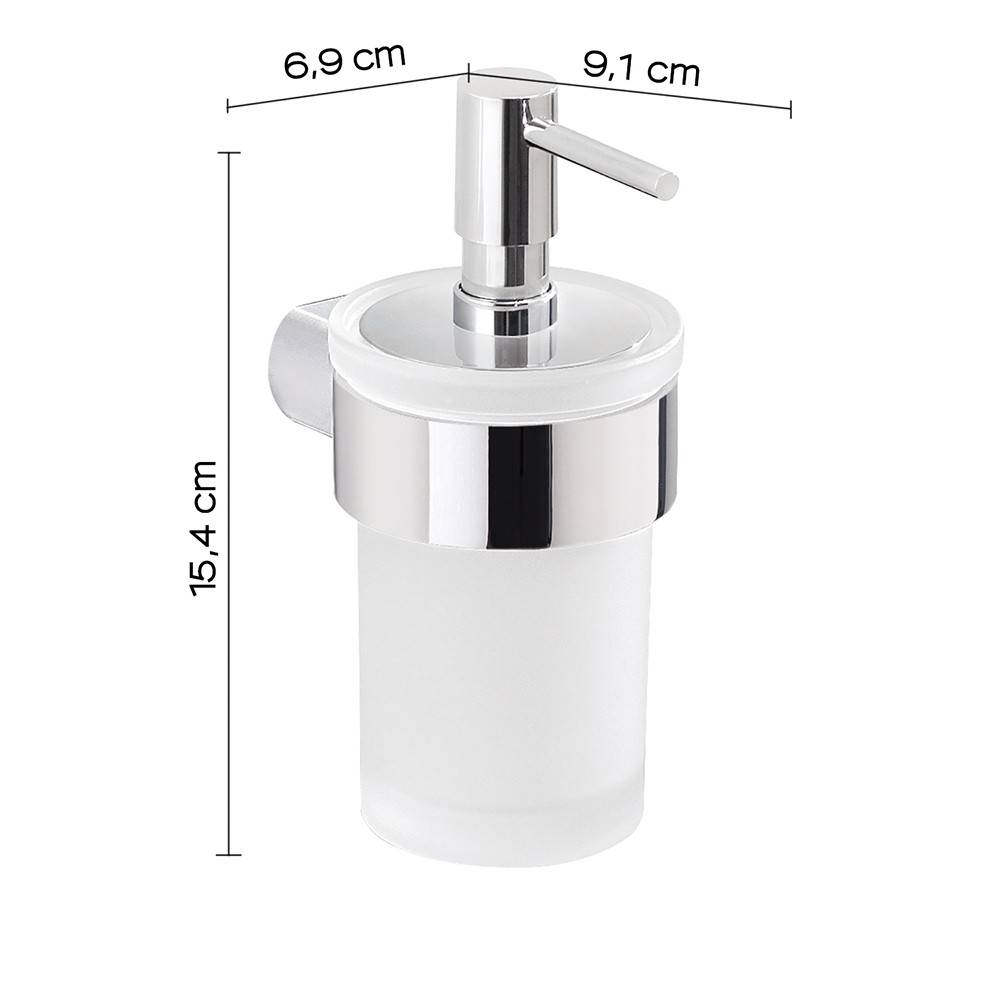 Set portaspazzolini, dosasapone e portasapone da muro Gedy linea Pirenei cromato - HD casa