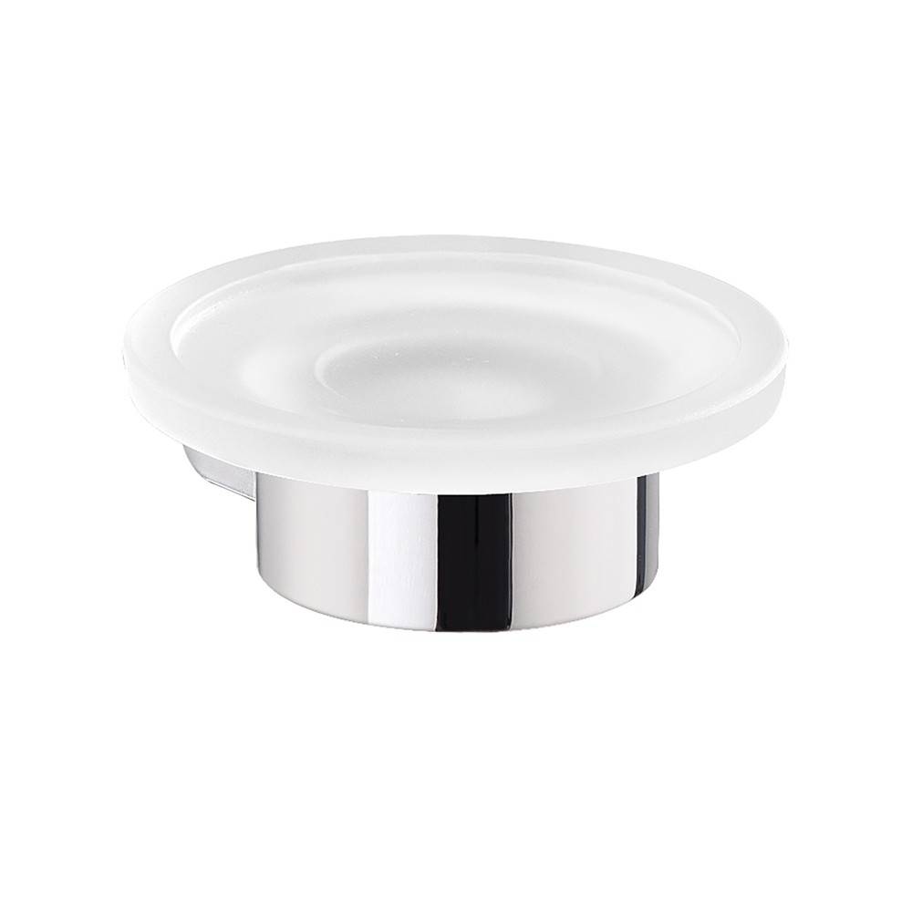 Set portaspazzolini, dosasapone e portasapone da muro Gedy linea Pirenei cromato - HD casa