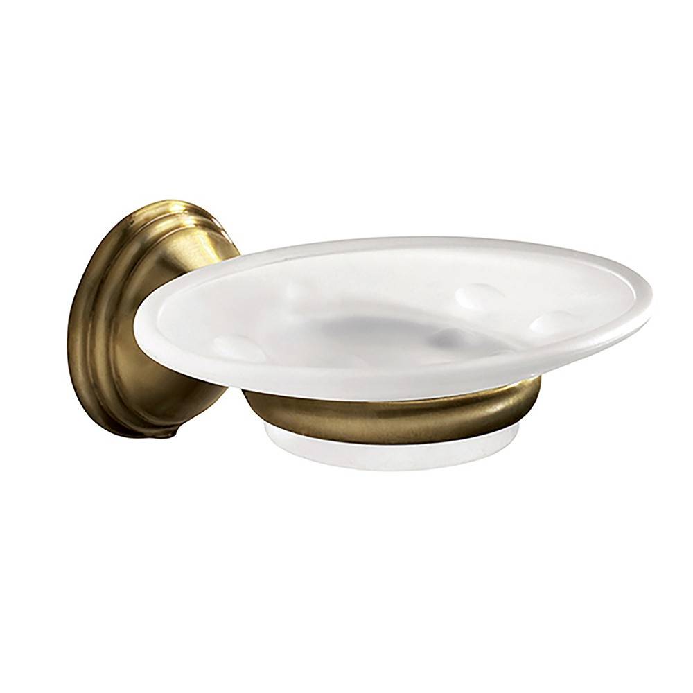 Set portaspazzolini, dosasapone e portasapone da muro Gedy linea Romance bronzo - HD casa
