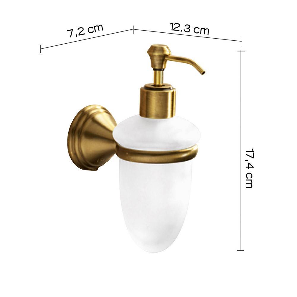 Set portaspazzolini, dosasapone e portasapone da muro Gedy linea Romance bronzo - HD casa