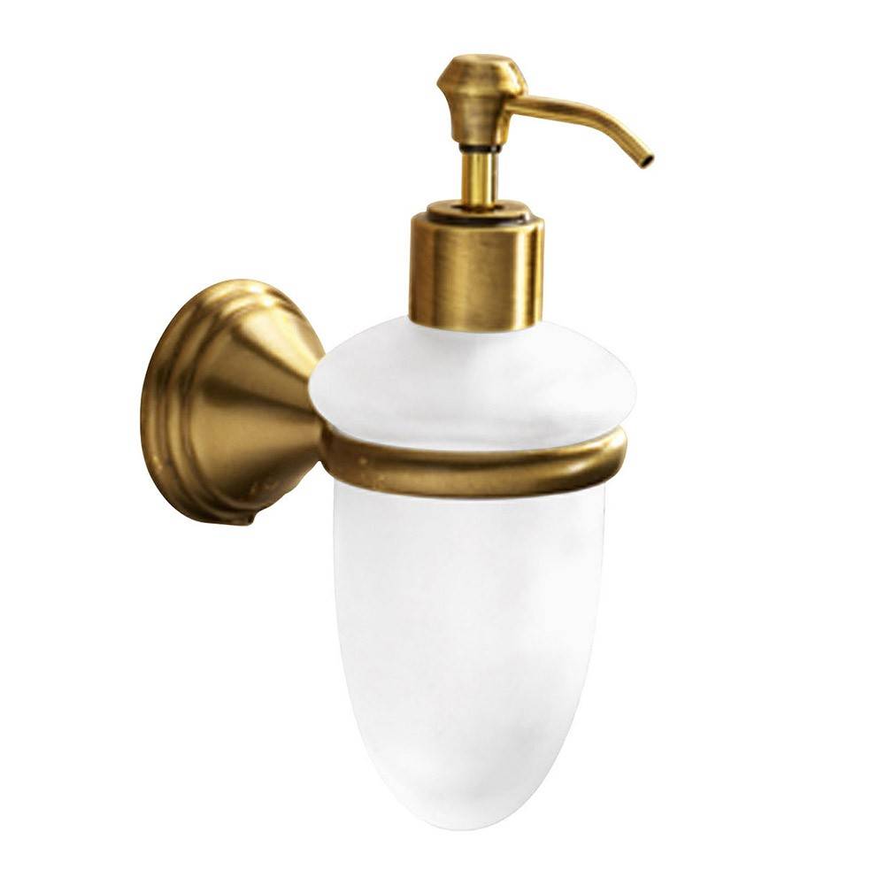 Set portaspazzolini, dosasapone e portasapone da muro Gedy linea Romance bronzo - HD casa