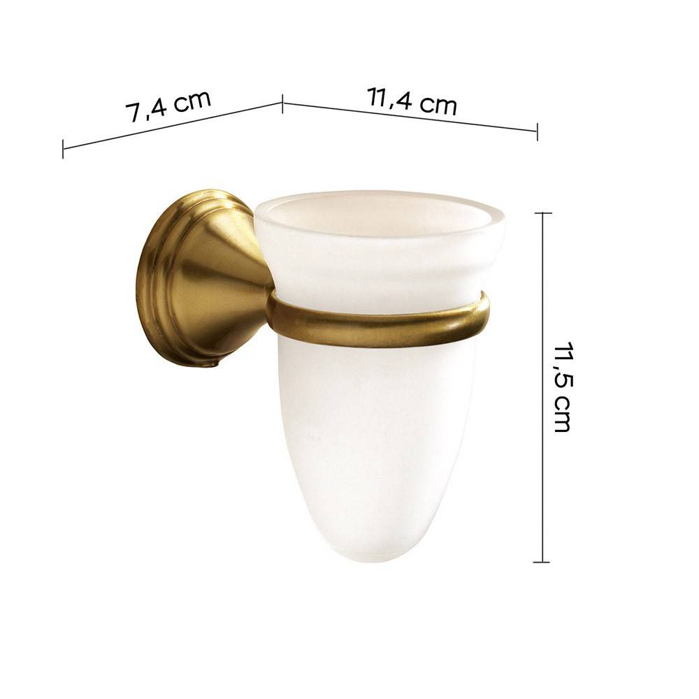 Set portaspazzolini, dosasapone e portasapone da muro Gedy linea Romance bronzo - HD casa