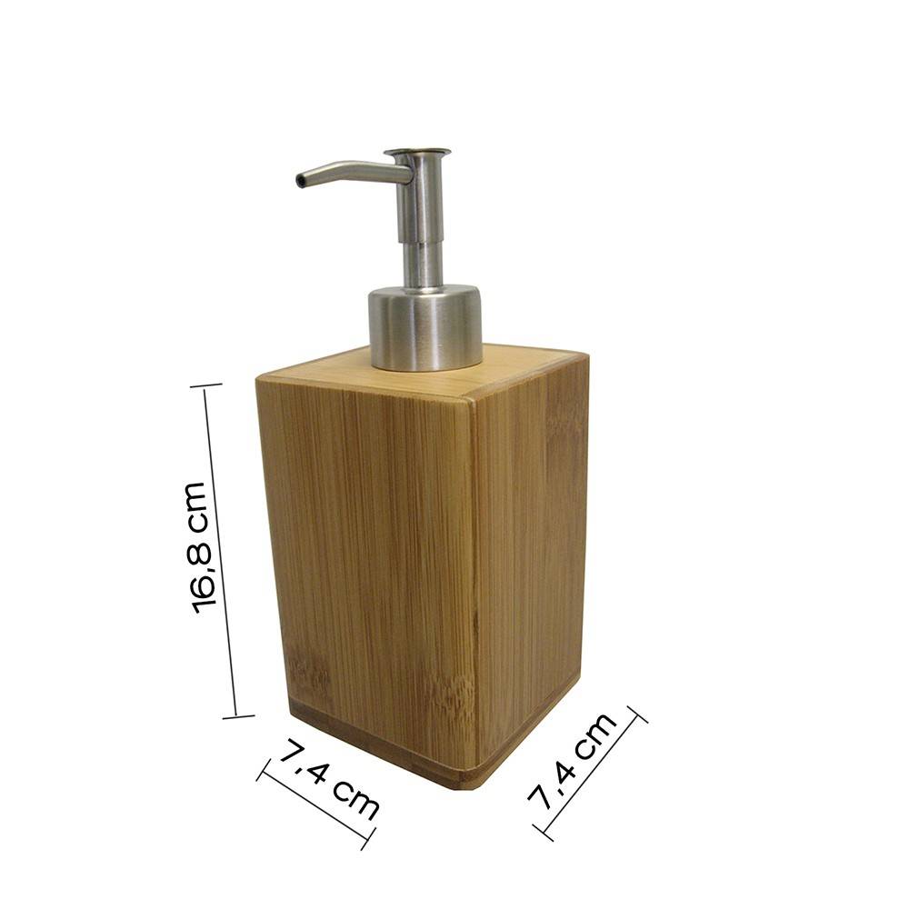 Set portaspazzolini e dosasapone d' appoggio Gedy linea Bambù naturale - HD casa