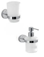 Set portaspazzolini e dosasapone da muro Gedy linea Eros cromato - HD casa