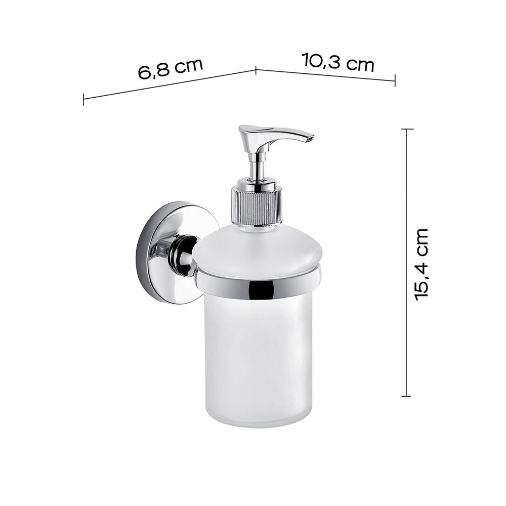 Set portaspazzolini e dosasapone da muro Gedy linea Felce cromato - HD casa