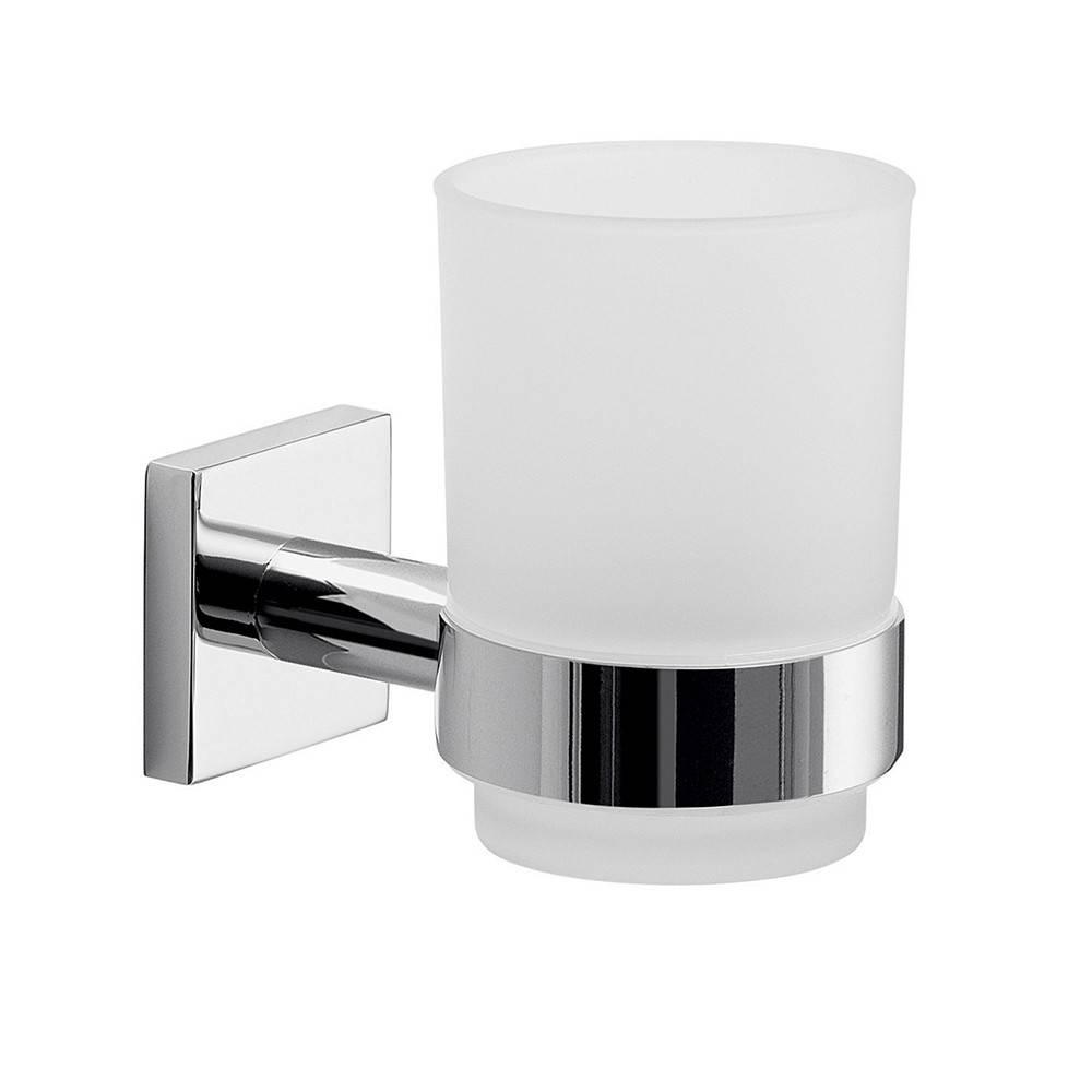Set portaspazzolini e dosasapone da muro Gedy linea Fuji cromato - HD casa