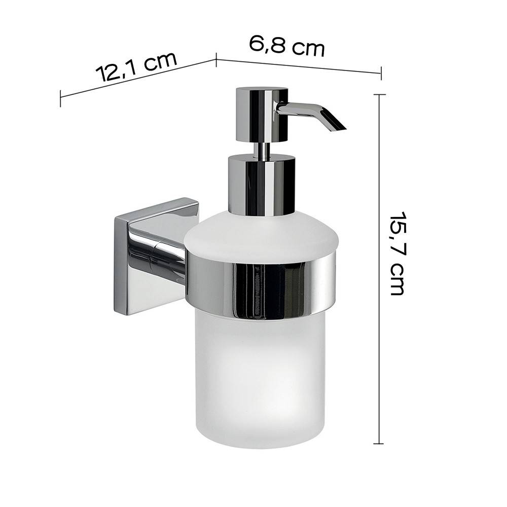 Set portaspazzolini e dosasapone da muro Gedy linea Fuji cromato - HD casa