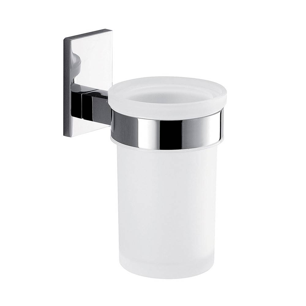 Set portaspazzolini e dosasapone da muro Gedy linea Maine cromato - HD casa