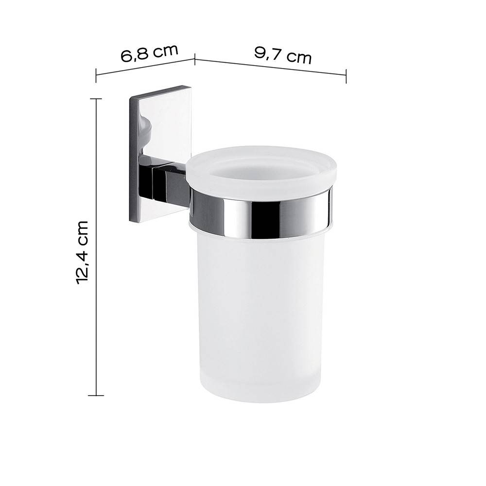Set portaspazzolini e dosasapone da muro Gedy linea Maine cromato - HD casa