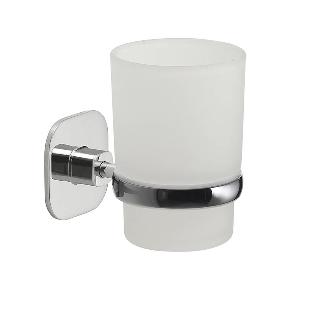 Set portaspazzolini e portasapone da muro Gedy linea Teide cromato - HD casa