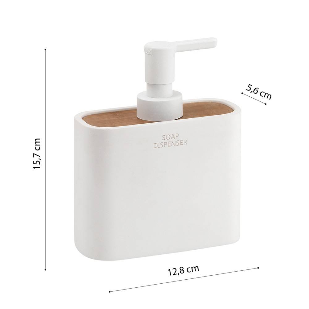 Set portaspazzolini/dosasapone d' appoggio Gedy linea Ninfea bianco matt - HD casa