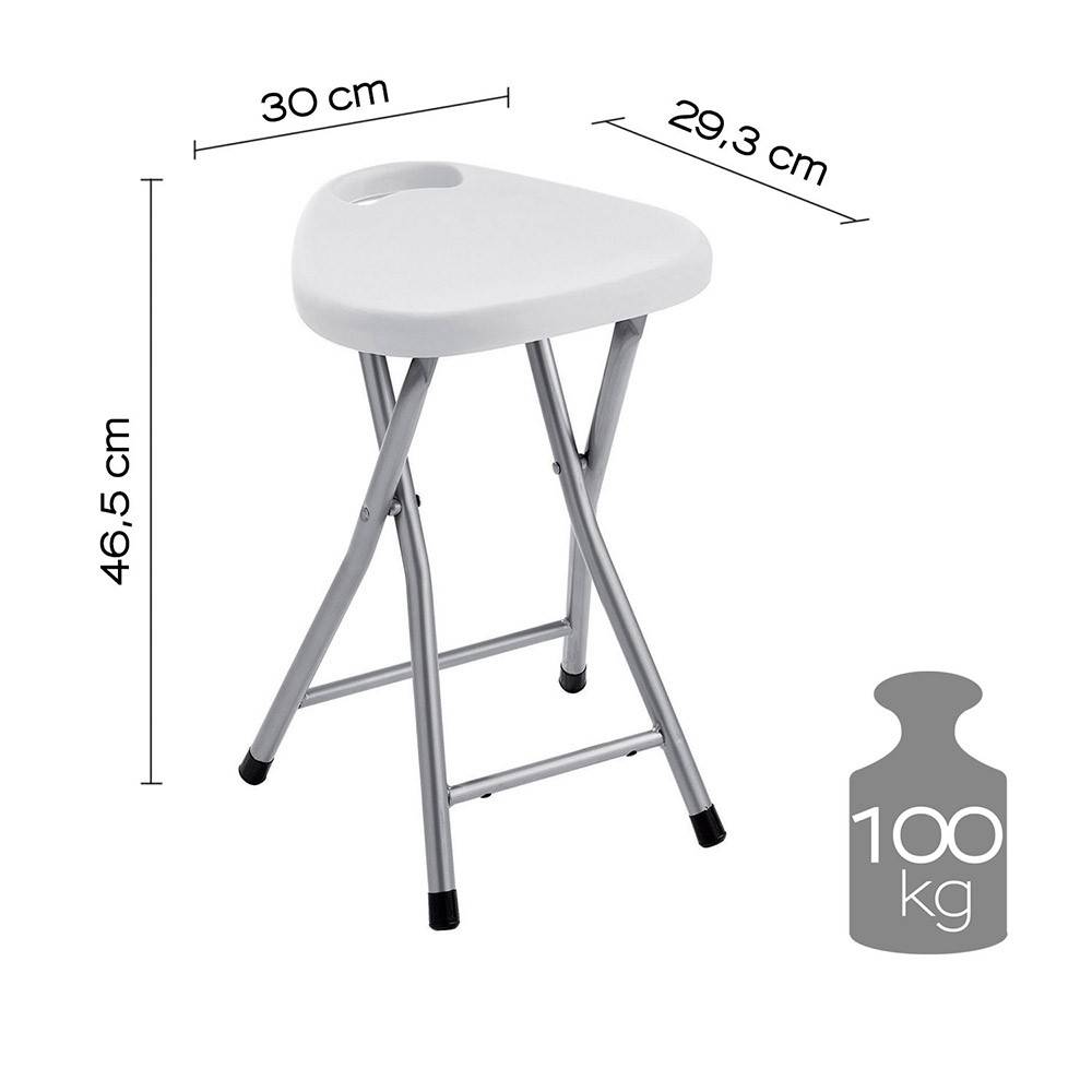 Sgabello da bagno GEDY in acciaio inox richiudibile colore Bianco - HD casa