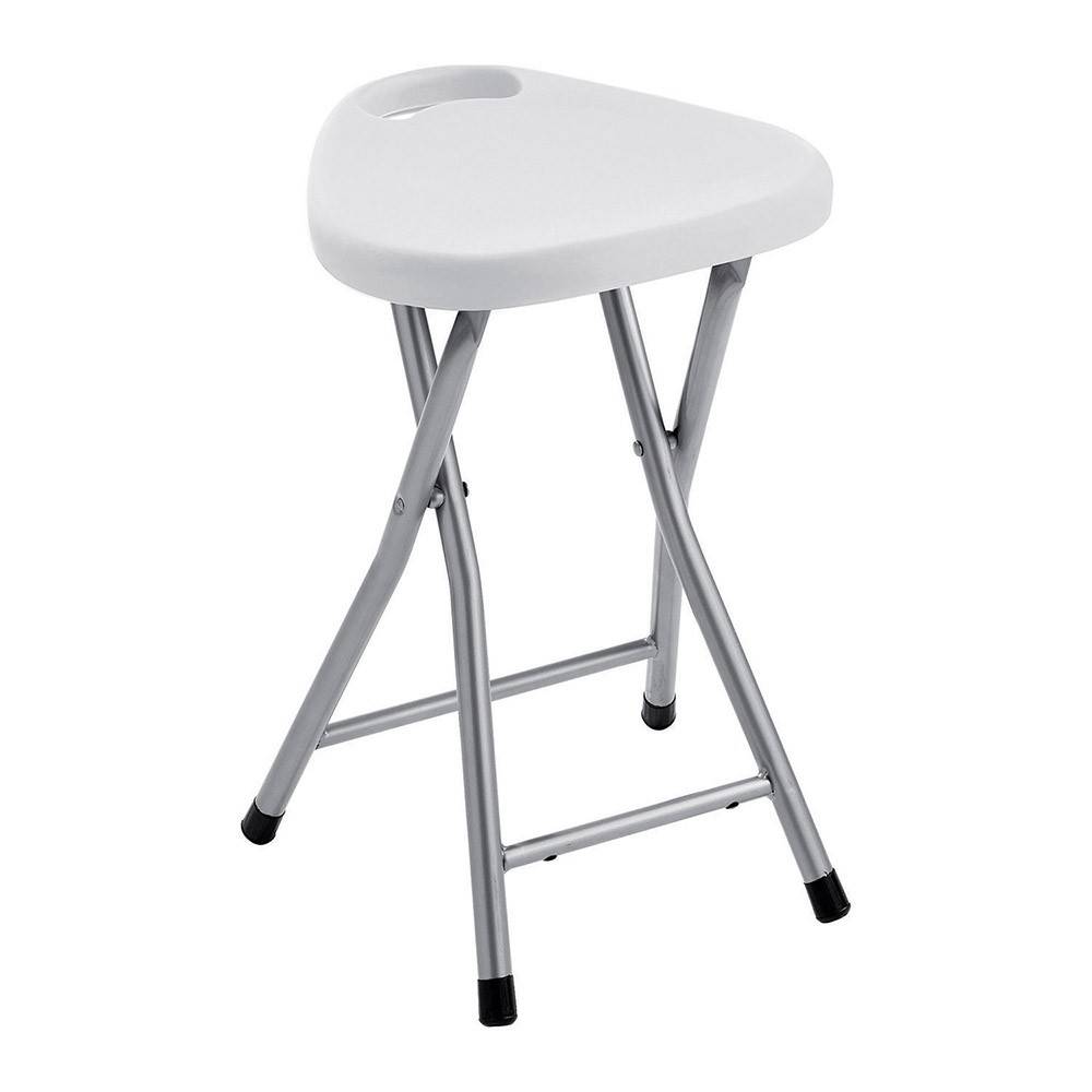 Sgabello da bagno GEDY in acciaio inox richiudibile colore Bianco - HD casa