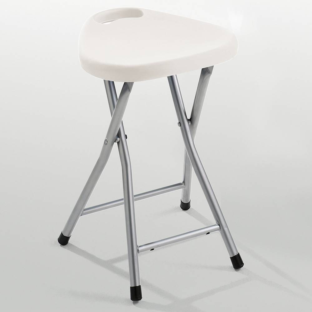 Sgabello da bagno GEDY in acciaio inox richiudibile colore Bianco - HD casa