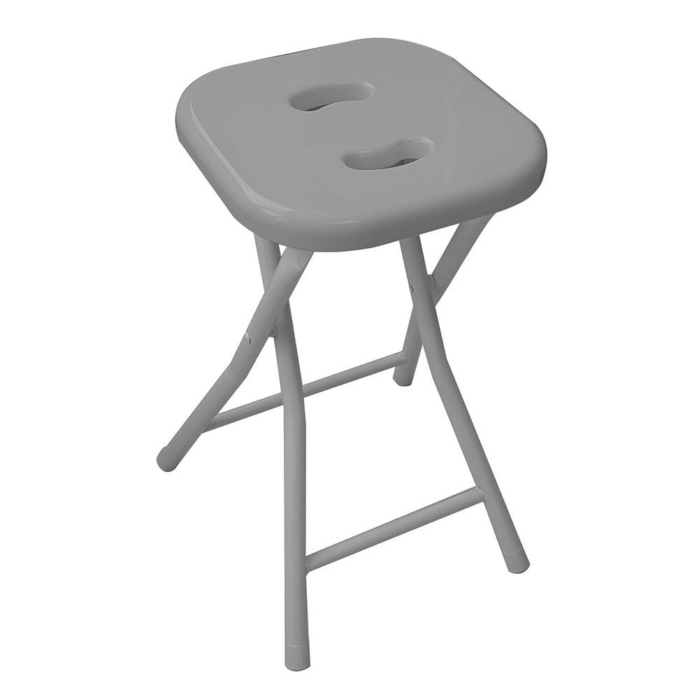 Sgabello da bagno GEDY in acciaio inox richiudibile colore Grigio - HD casa