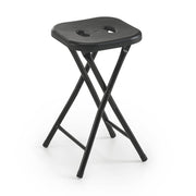 Sgabello da bagno GEDY in acciaio inox richiudibile colore Nero - HD casa