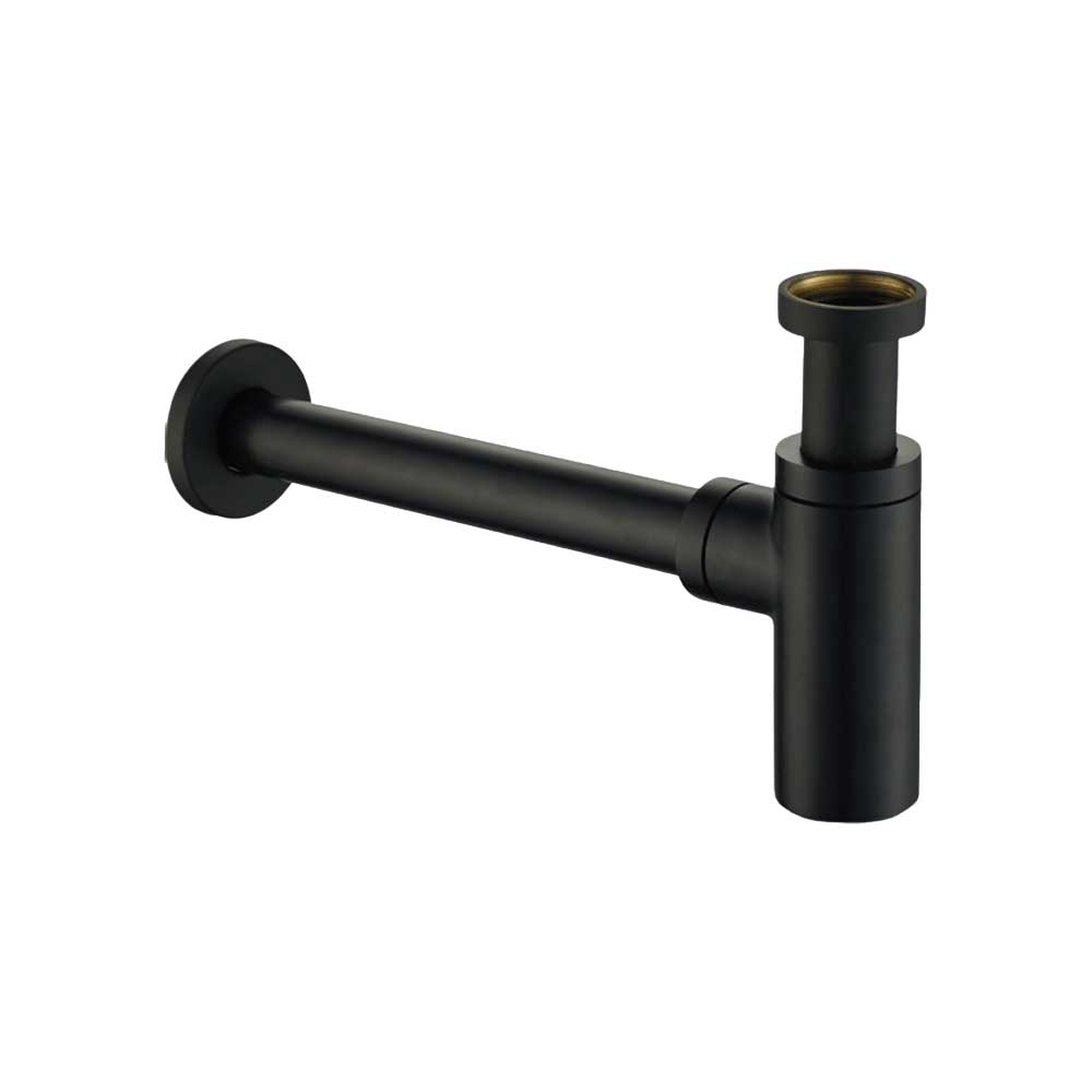 Sifone d'arredo per lavabo nero opaco 1"1/4 x Ø32 - L.250 mm - HD casa