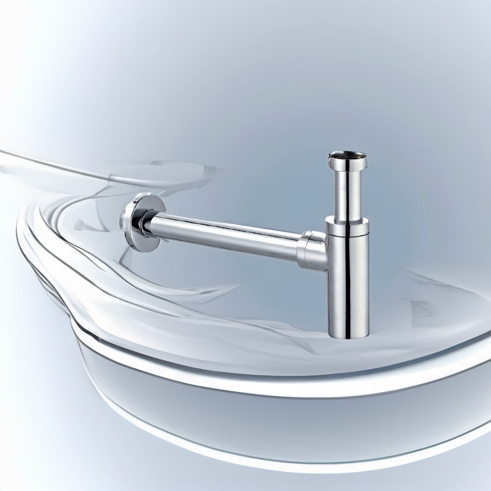 Sifone d'arredo tondo per lavabo Lusso cromato Ø32 x 250 mm -1"1/4 - HD casa
