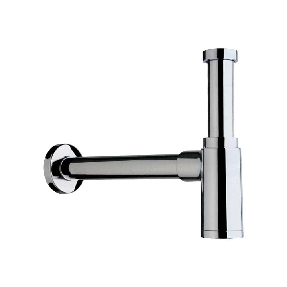 Sifone d'arredo tondo per lavabo Maomao tea cromato 1"1/4 - Ø32 x 250 mm — OMP - HD casa