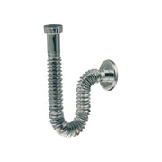 Sifone flessibile ed estensibile con rosone cromato 1" x Ø26 mm - HD casa
