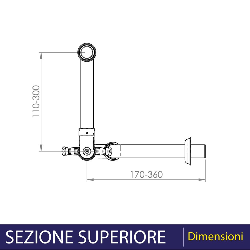 Sifone per lavello a 1 via salvaspazio autopulente 2k 1"1/2 x Ø40 mm — L.B. Plast - HD casa