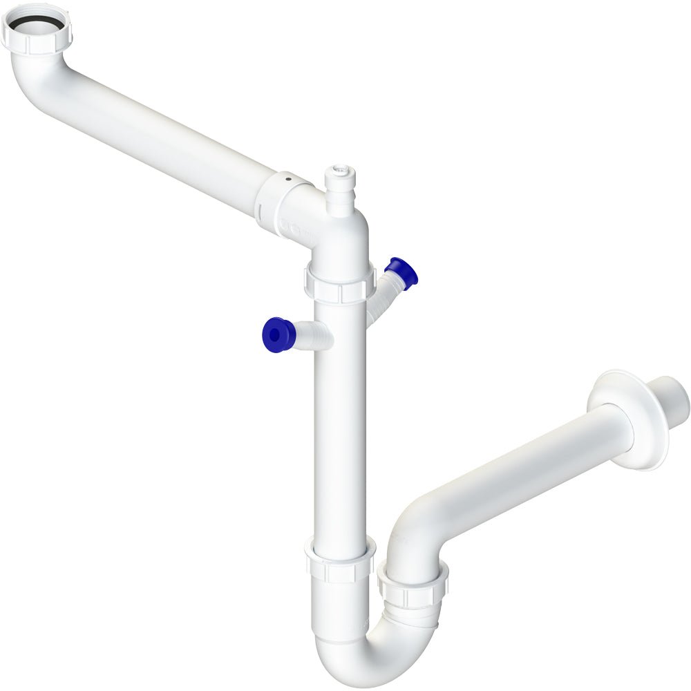 Sifone per lavello a 1 via salvaspazio autopulente 2k 1"1/2 x Ø40 mm — L.B. Plast - HD casa