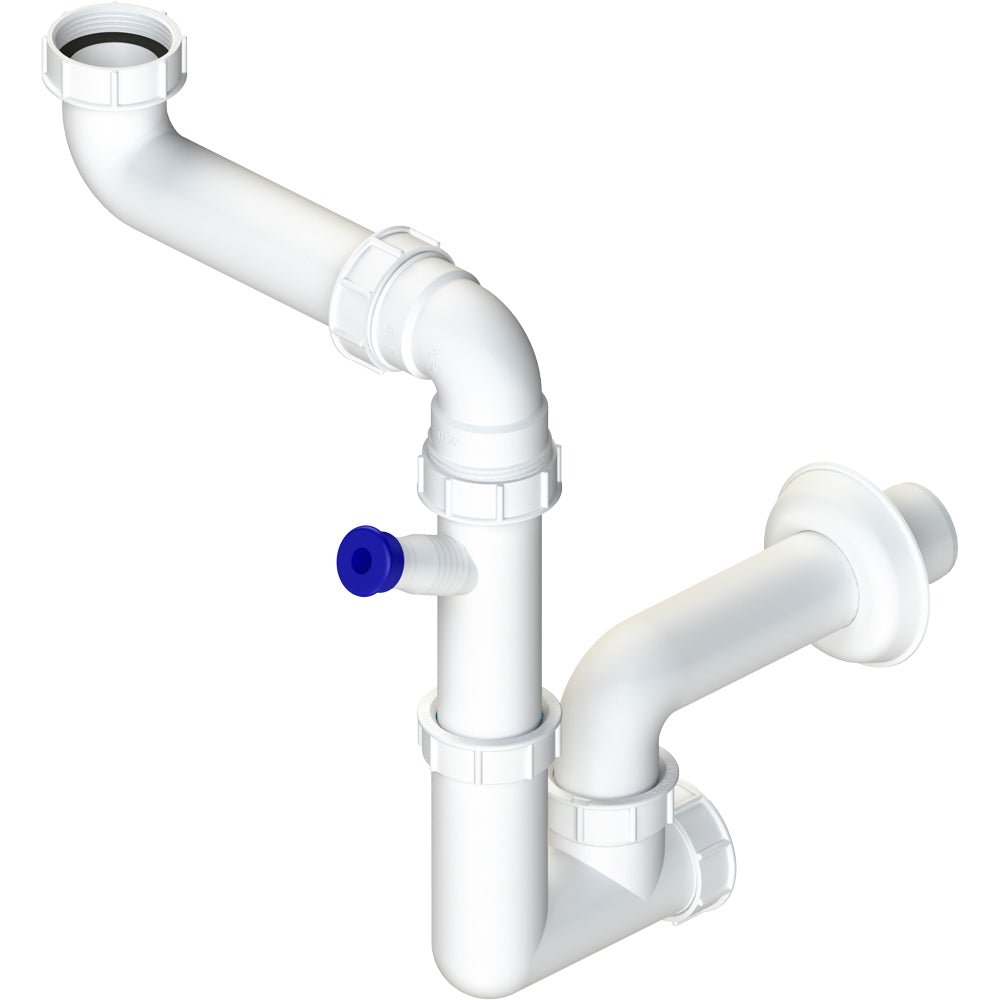 Sifone per lavello a 1 via salvaspazio ispezionabile 1"1/2 x Ø40 mm — L.B. Plast - HD casa