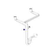 Sifone per lavello a 2 vie salvaspazio autopulente 2k 1"1/2 x Ø40 mm — L.B. Plast - HD casa