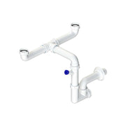 Sifone per lavello a 2 vie salvaspazio ispezionabile 1"1/2 x Ø40 mm — L.B. Plast - HD casa