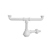 Sifone per lavello cucina a 2 vie Francia 1"1/2 x Ø32/40 mm - HD casa
