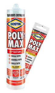 Sigillante poly MAX original express cristal Bostik 300 gr - HD casa