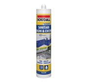 Silicone acetico sanitari Soudal 300 ml - bianco - HD casa