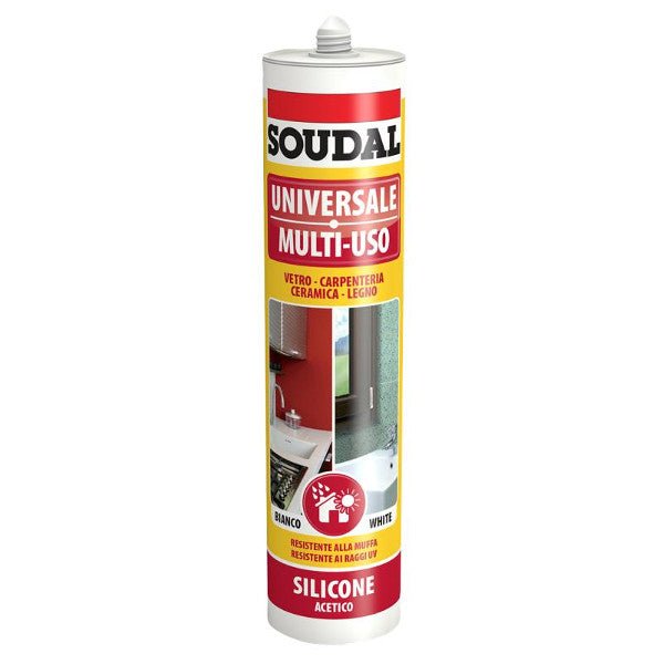 Silicone acrilico Soudal 300 ml - grigio - HD casa