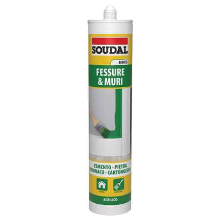 Silicone acrilico Soudal 300 ml - grigio - HD casa