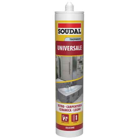 Silicone universale Soudal 280 ml - nero - HD casa