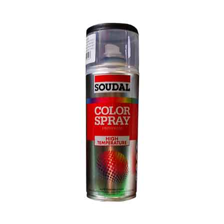 Smalto spray alte temperature Soudal 400 ml - alluminio - HD casa