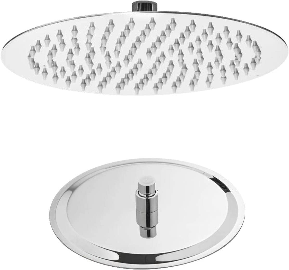 Soffione doccia tondo Ø 30 acciaio inox cromo metaform - HD casa