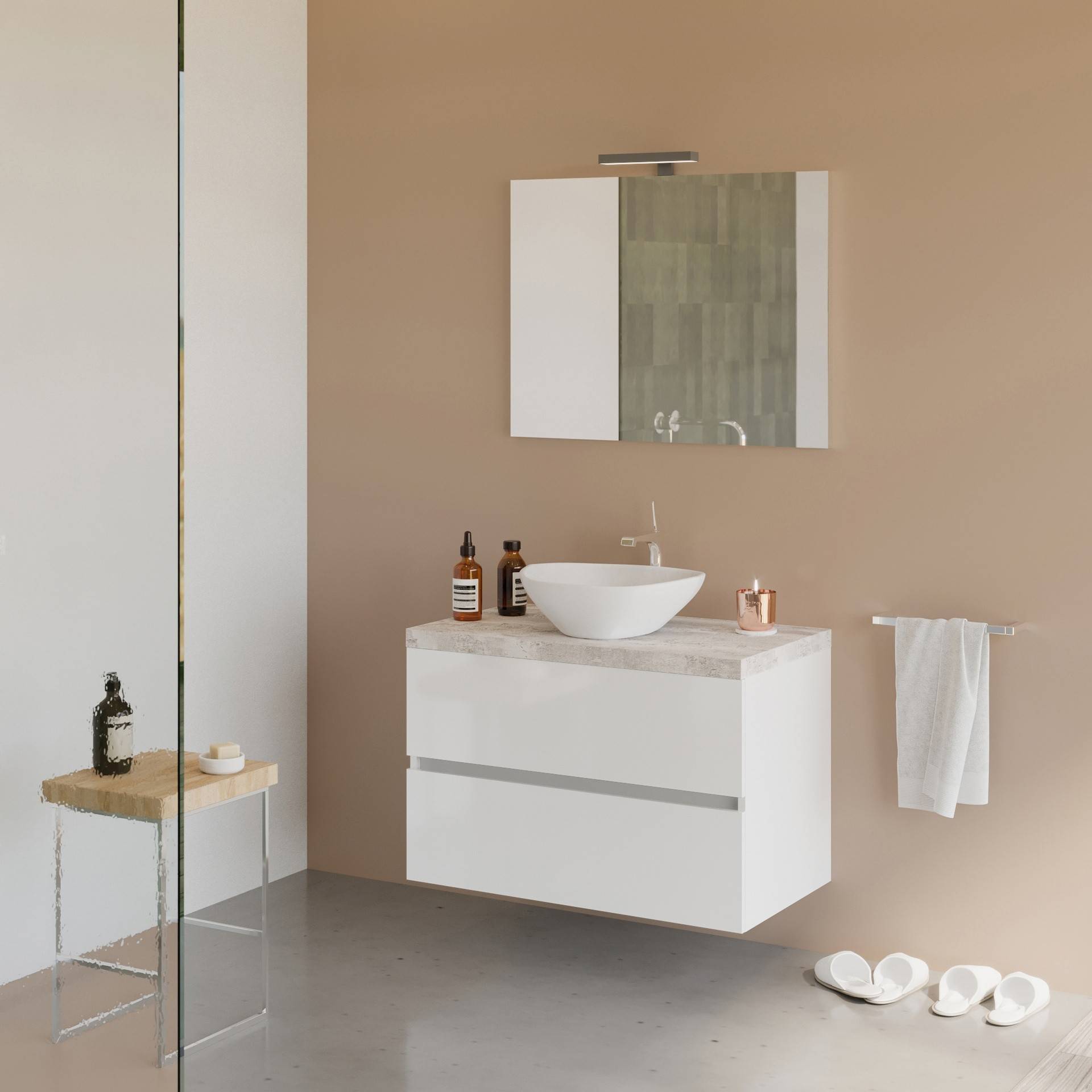 Specchiera a filo cm. 80 x 60 reversibile - HD casa
