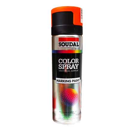Spray tracciante fluorescente Soudal 500 ml - rosso - HD casa