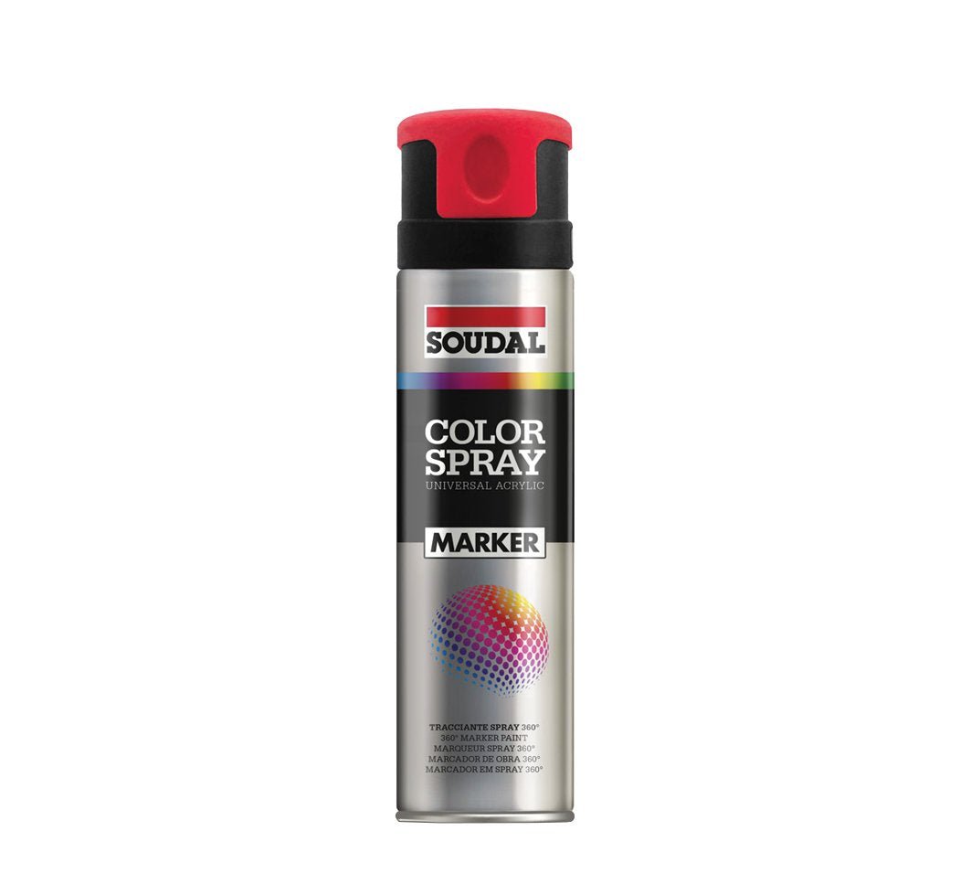 Spray tracciante fluorescente Soudal 500 ml - rosso - HD casa