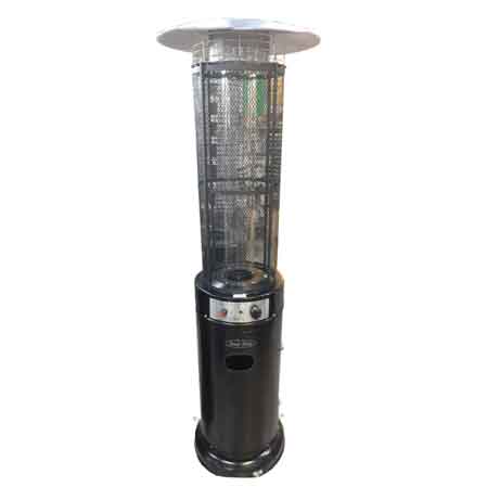 Stufa a fungo con tubo vetro Cardinale 11000 watt - col. nero - HD casa