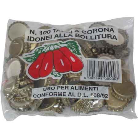 Tappo a corona per pomodori Ø 26 mm - confezione 100 pezzi - HD casa