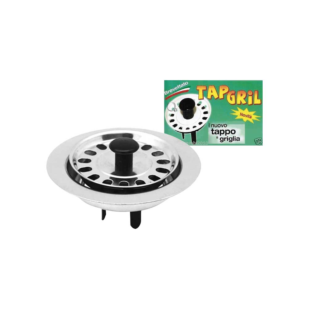 Tappo a griglia per lavello cucina con foro Ø60 tap GRIL" Ø70 mm - HD casa