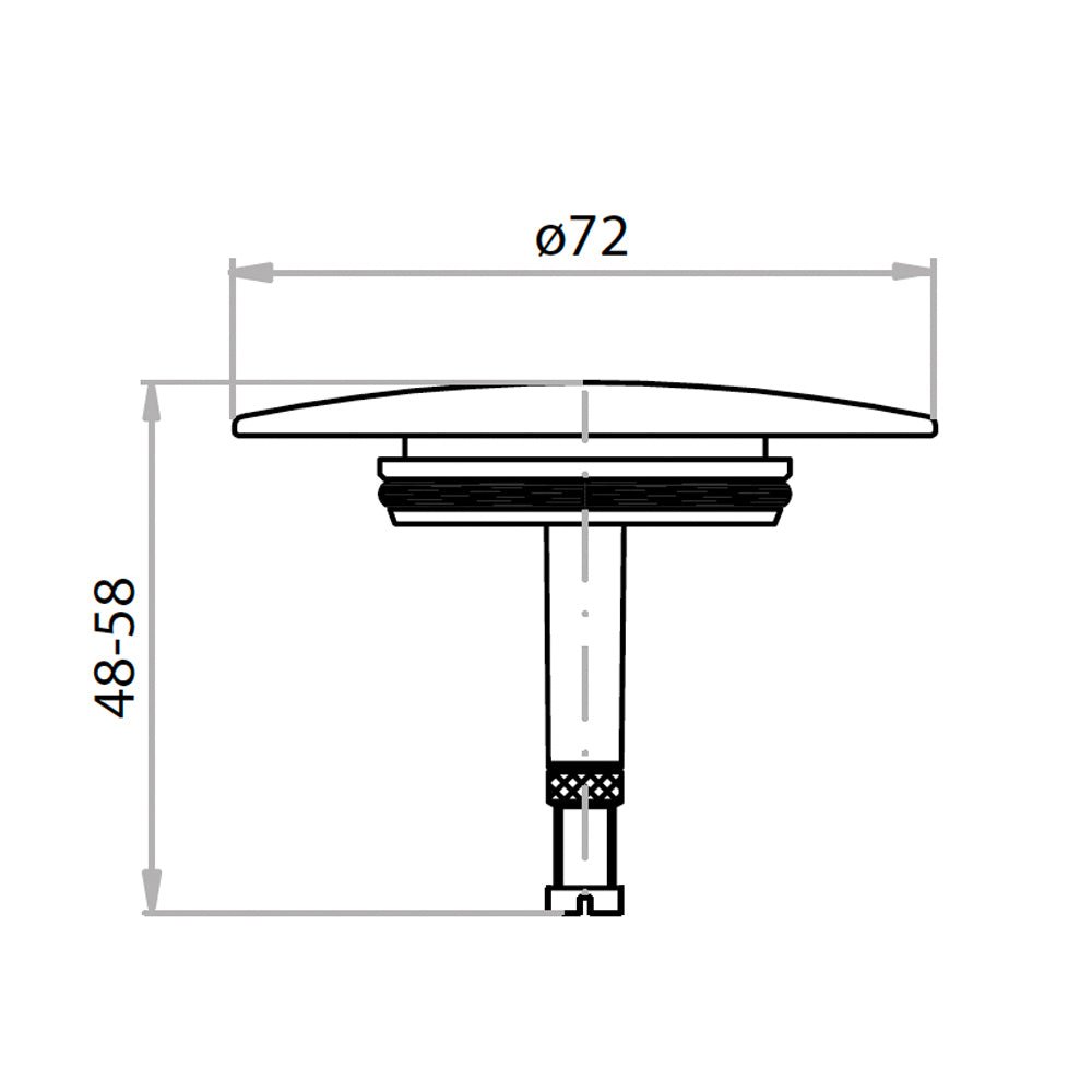 Tappo per colonna vasca Ø72 mm - HD casa