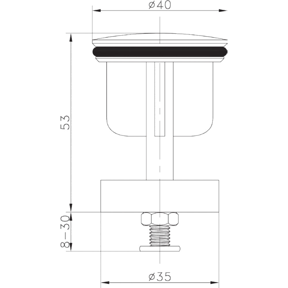 Tappo salterello per lavabo e bidet con cestello in metallo 1"1/4 - HD casa