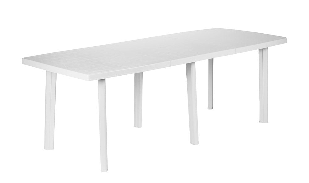 Tavolo allungabile rettangolare Trio cm 216x90x72h - colore bianco — PRO Garden - HD casa