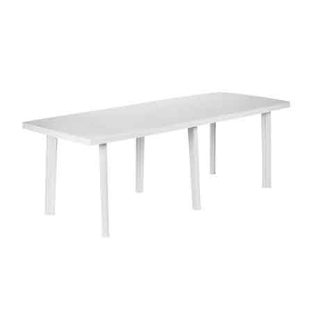 Tavolo allungabile rettangolare Trio cm 216x90x72h - colore bianco — PRO Garden - HD casa